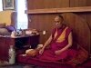 The Dalai Lama meditating at his home in Dharamsala
